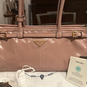 Brand new Prada lily of the Valley leather handbag